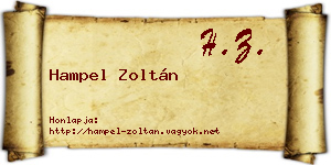 Hampel Zoltán névjegykártya